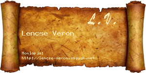 Lencse Veron névjegykártya